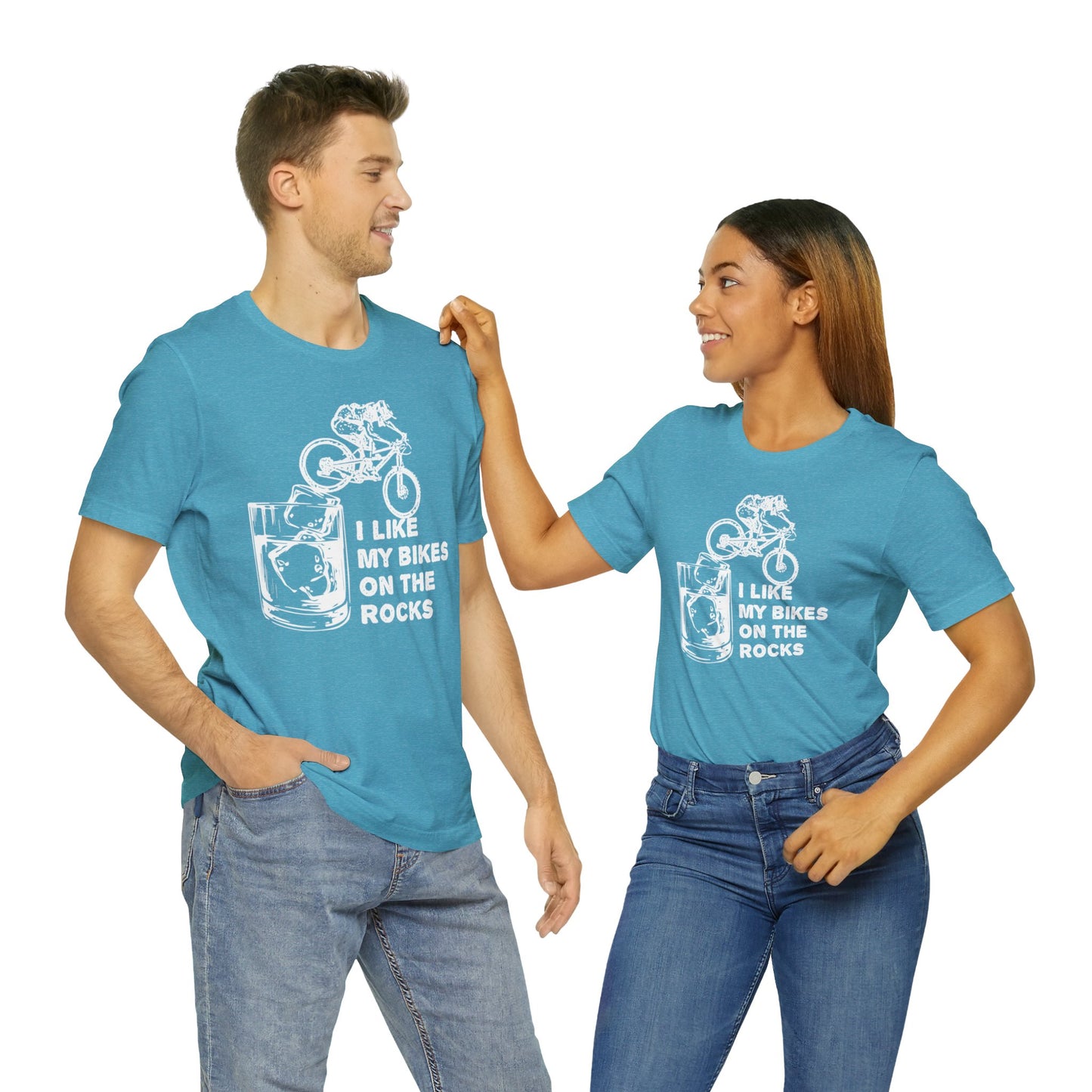 I Like My Bikes on the Rocks - Unisex Short Sleeve Tee