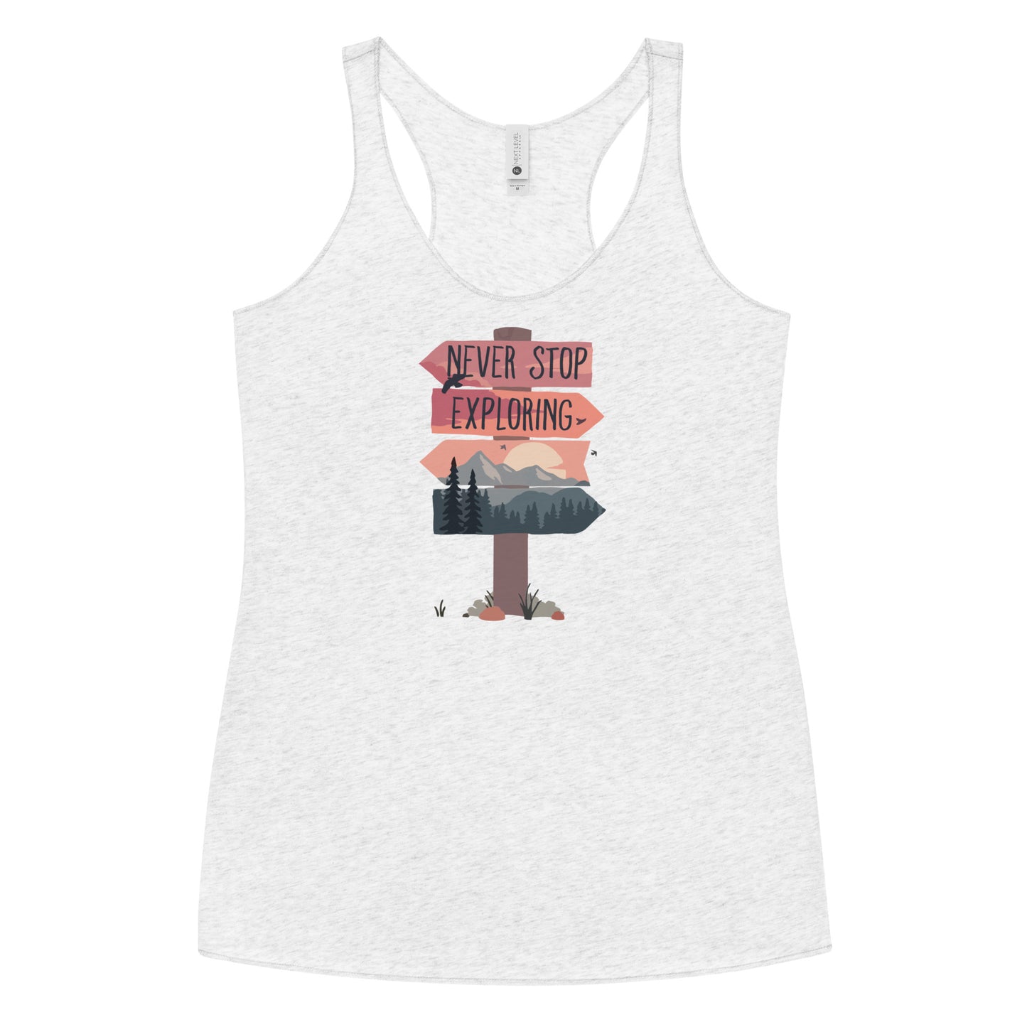 Never Stop Exploring - Women's Racerback Tank