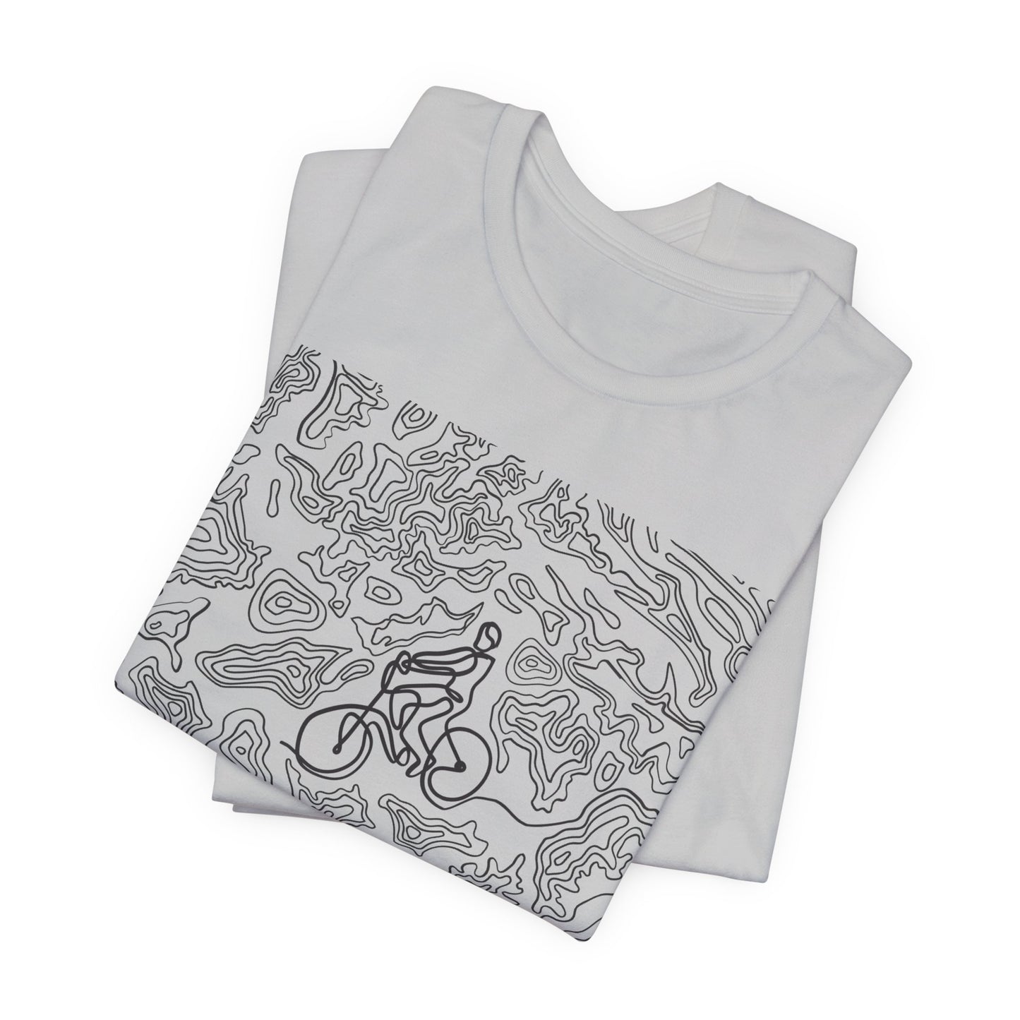 Mountain Biker Guy Graphic Tee — Adventure Trail Illustration T-Shirt