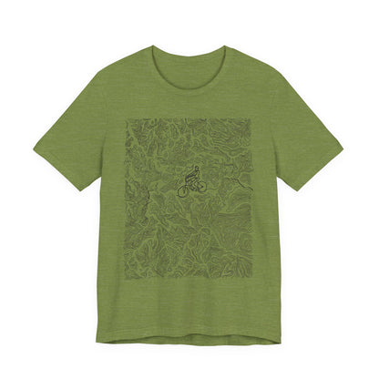 Mountain Biker Guy Graphic Tee — Adventure Trail Illustration T-Shirt