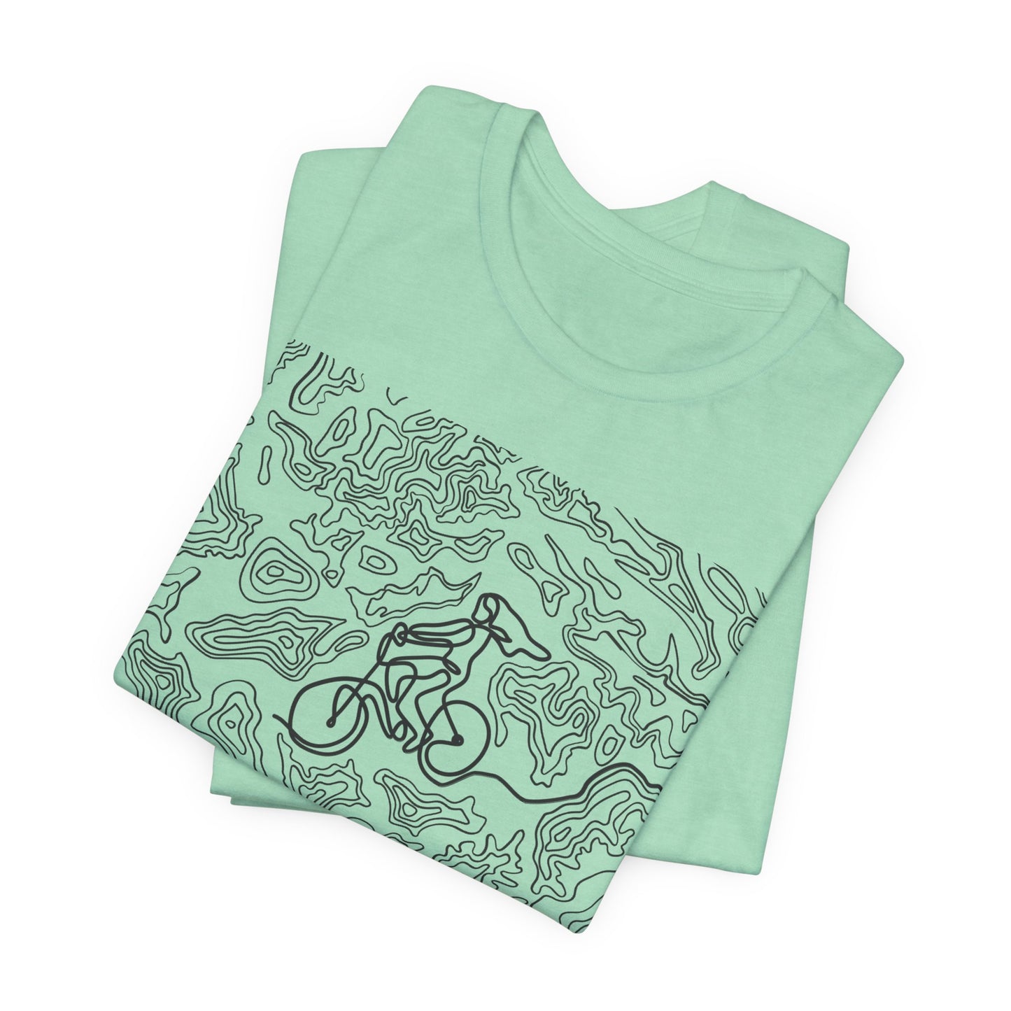 Mountain Biker Gal Graphic Tee — Adventure Trail Illustration T-Shirt