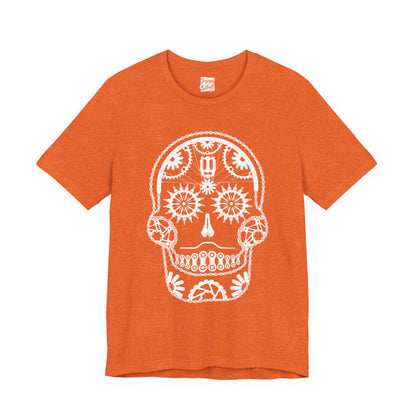 Bike Part Sugar Skull - Unisex Jersey Short Sleeve Tee