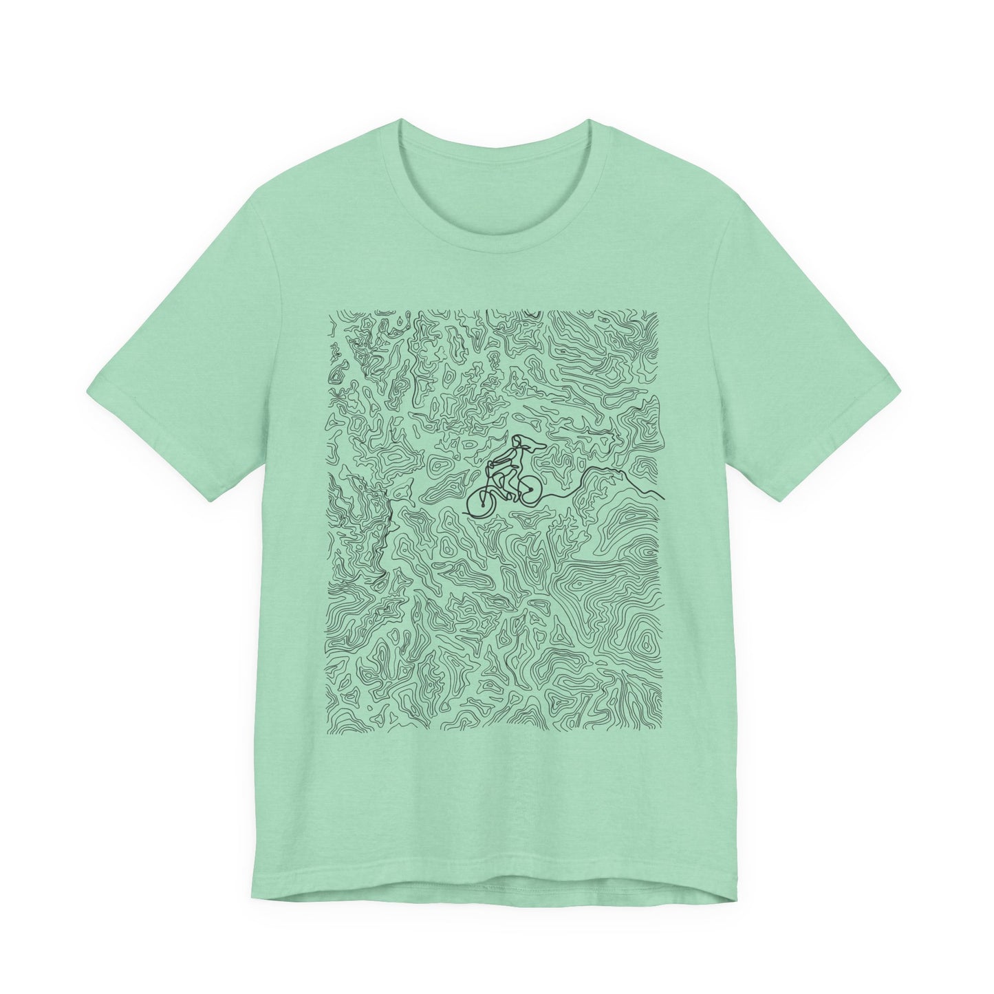 Mountain Biker Gal Graphic Tee — Adventure Trail Illustration T-Shirt
