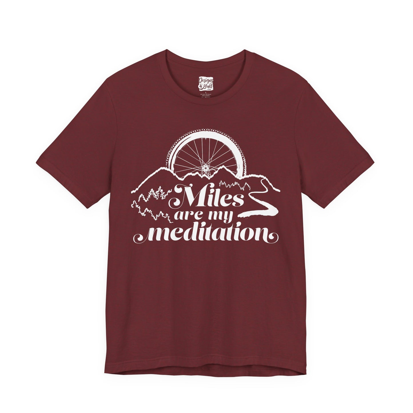 Miles are My Meditation (Bike) - Unisex Jersey Short Sleeve Tee