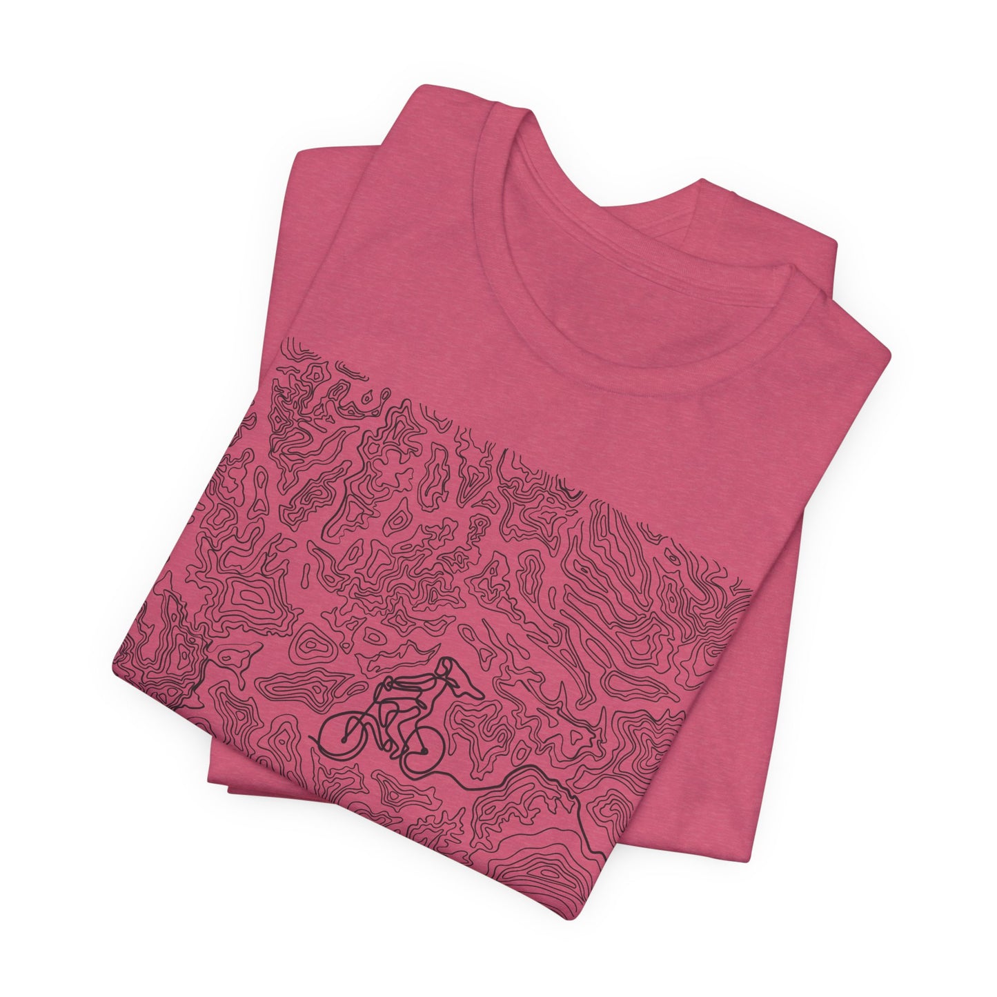 Mountain Biker Gal Graphic Tee — Adventure Trail Illustration T-Shirt