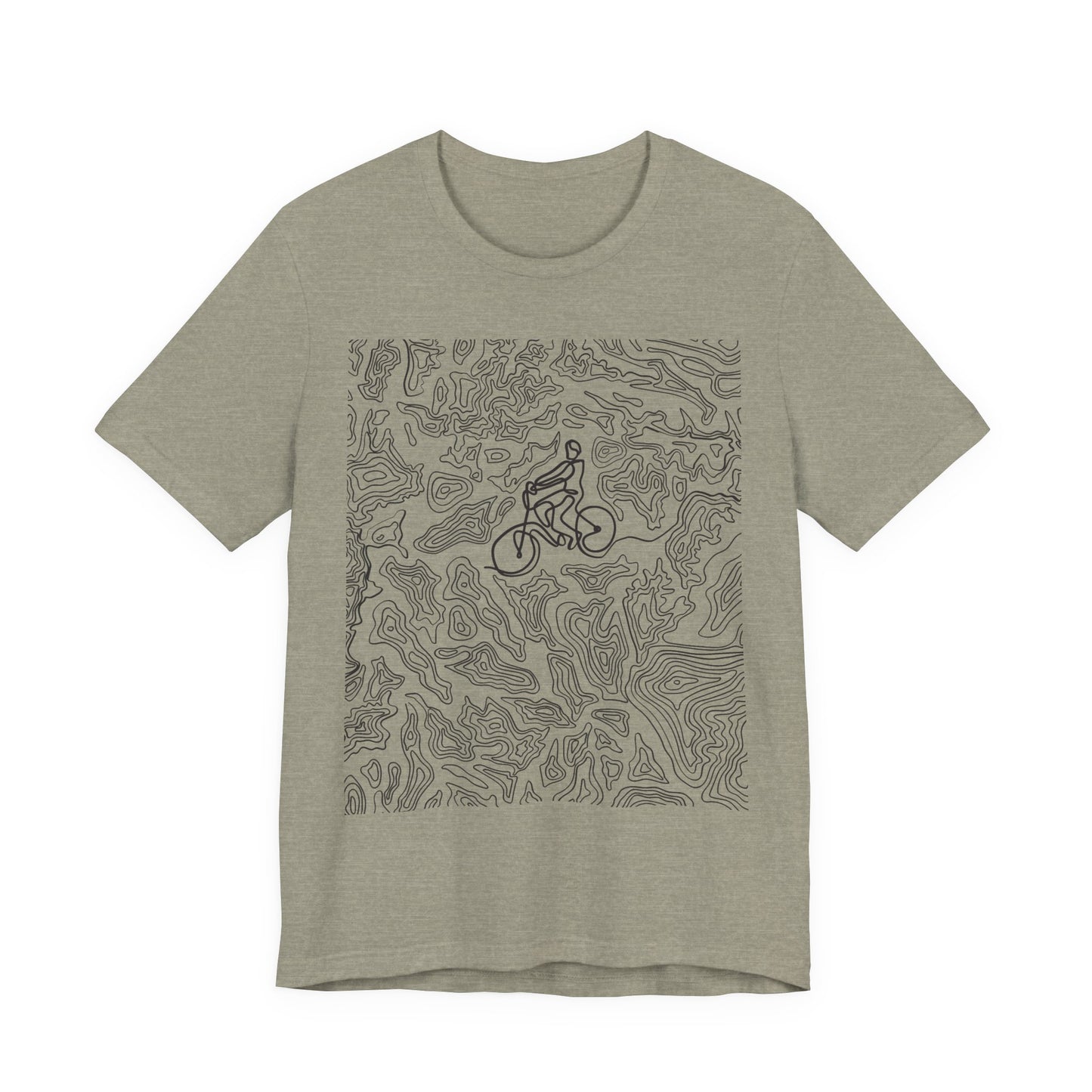 Mountain Biker Guy Graphic Tee — Adventure Trail Illustration T-Shirt