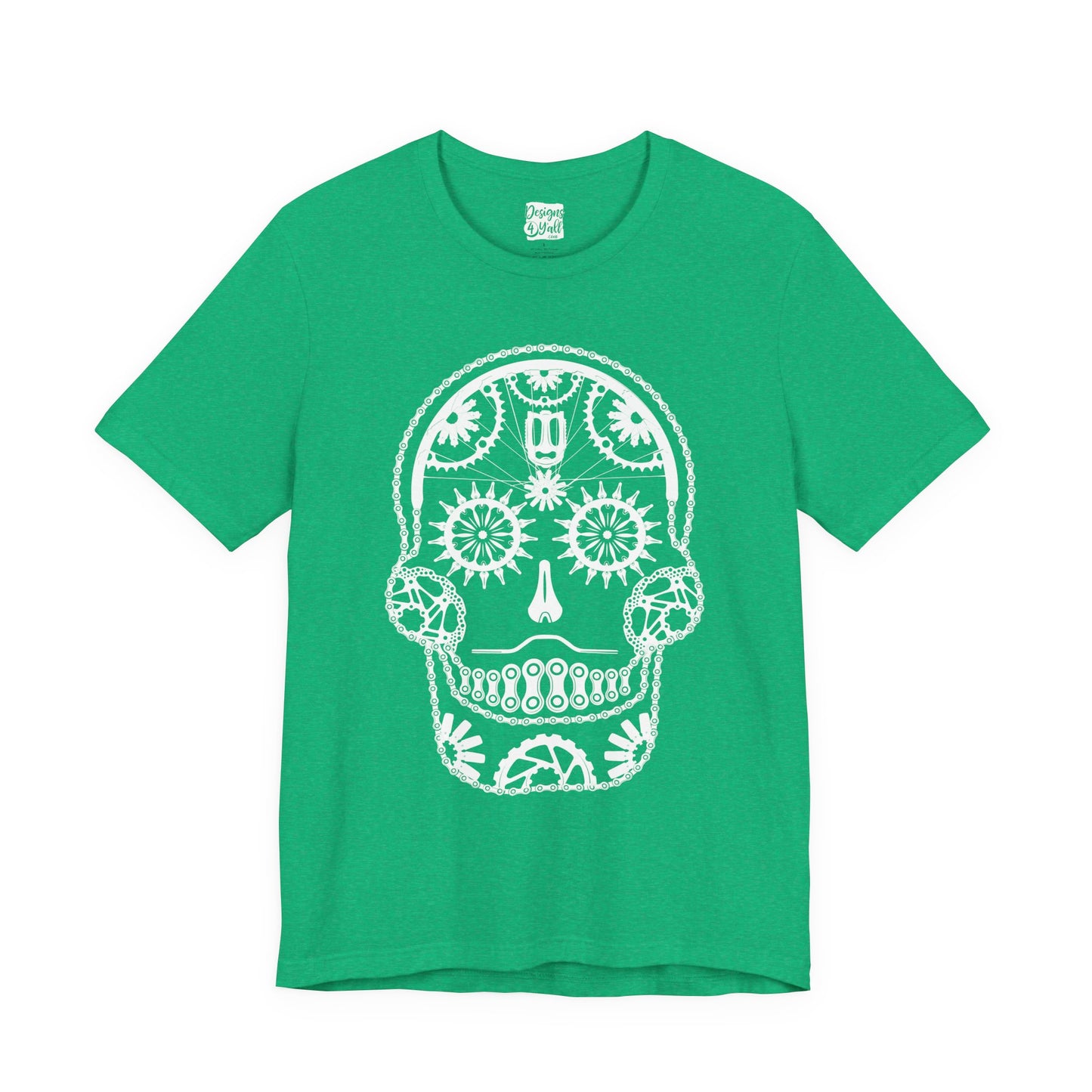 Bike Part Sugar Skull - Unisex Jersey Short Sleeve Tee