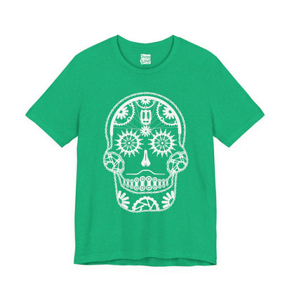Bike Part Sugar Skull - Unisex Jersey Short Sleeve Tee