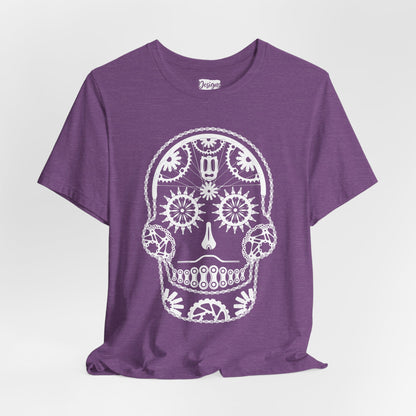 Bike Part Sugar Skull - Unisex Jersey Short Sleeve Tee