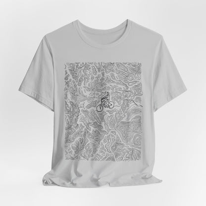 Mountain Biker Guy Graphic Tee — Adventure Trail Illustration T-Shirt