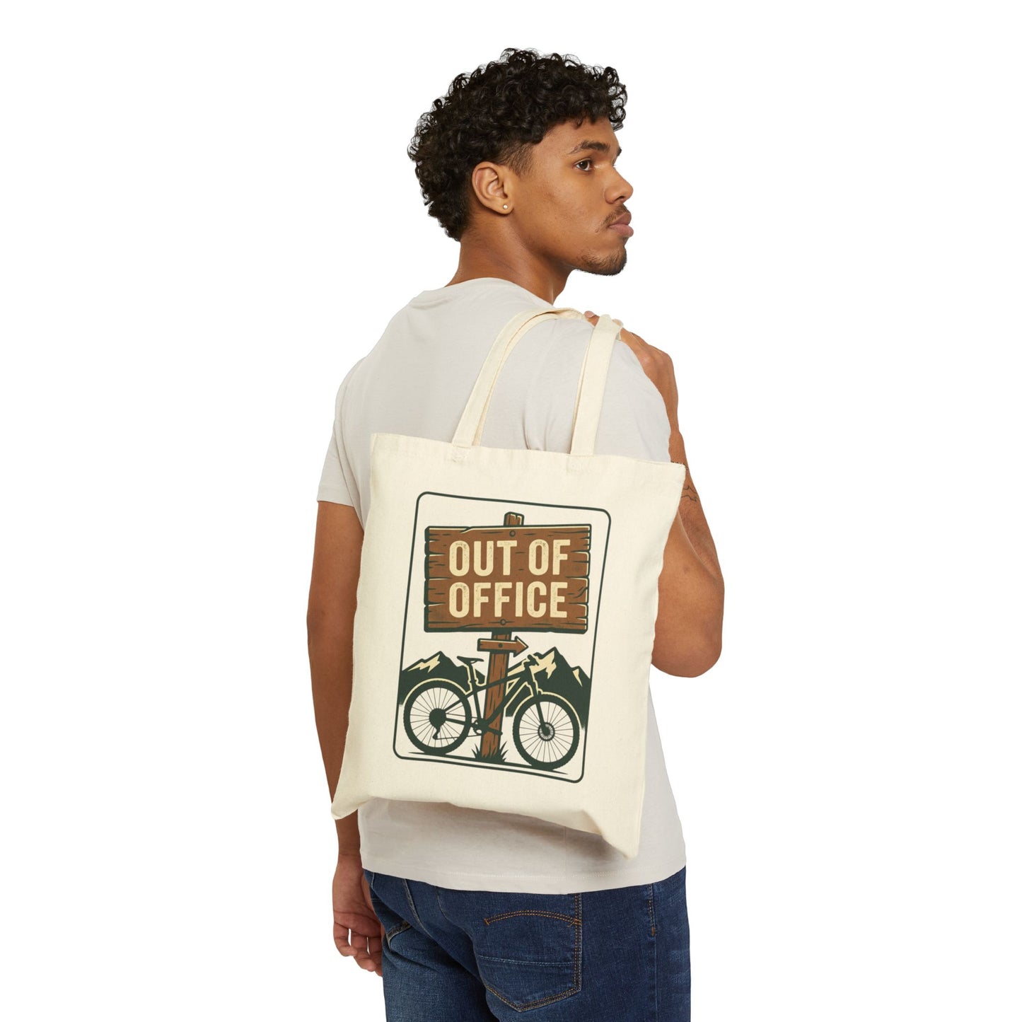 Out of Office Bike Tote — Canvas Cycling Adventure Bag