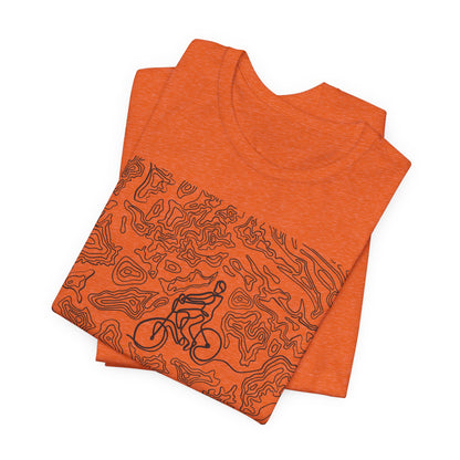 Mountain Biker Guy Graphic Tee — Adventure Trail Illustration T-Shirt