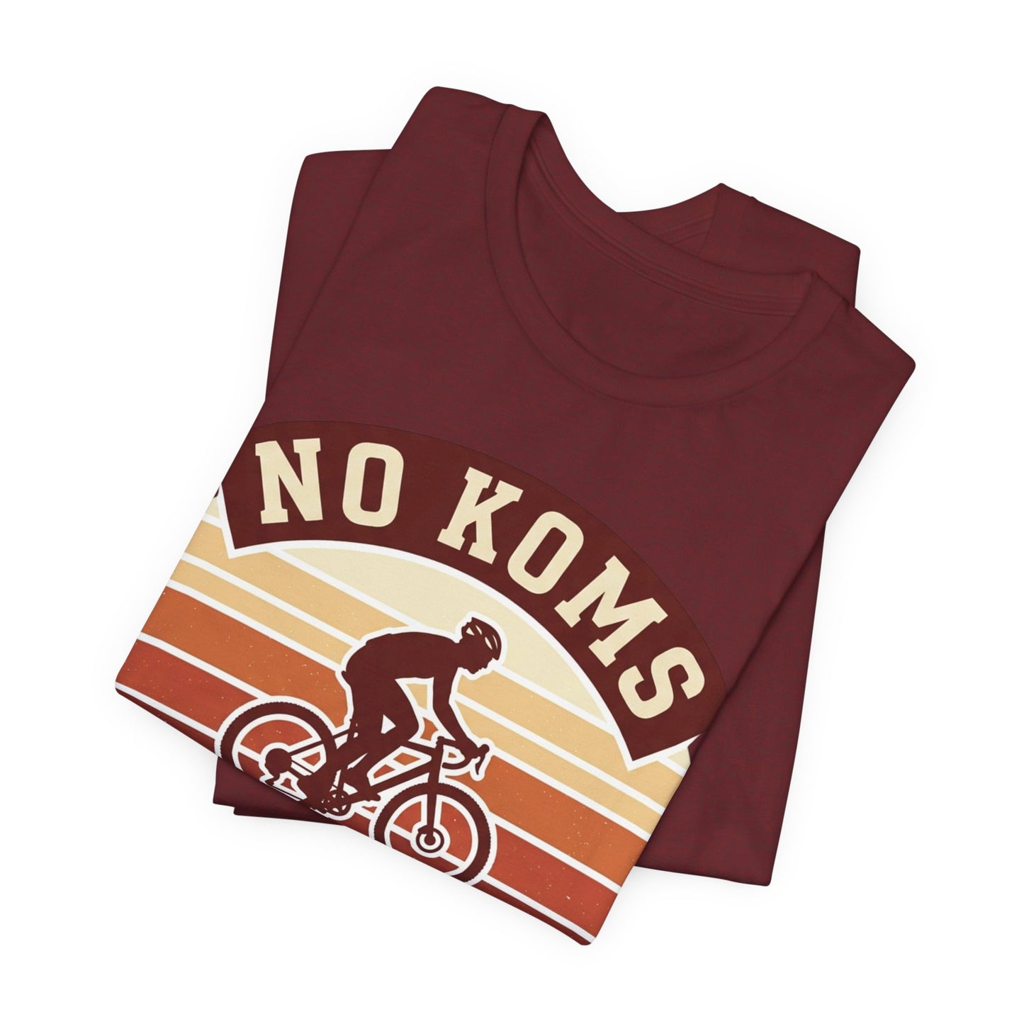 Cycling T‑Shirt — "No KOMs Just Vibes" Retro Bike Tee