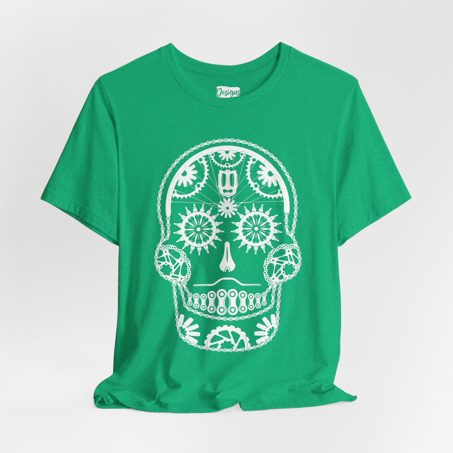 Bike Part Sugar Skull - Unisex Jersey Short Sleeve Tee
