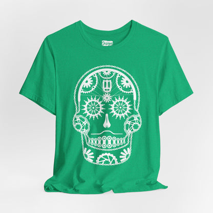Bike Part Sugar Skull - Unisex Jersey Short Sleeve Tee