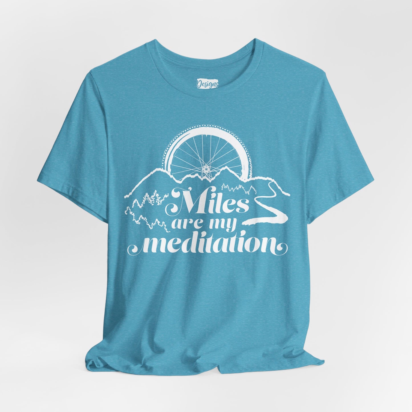 Miles are My Meditation (Bike) - Unisex Jersey Short Sleeve Tee