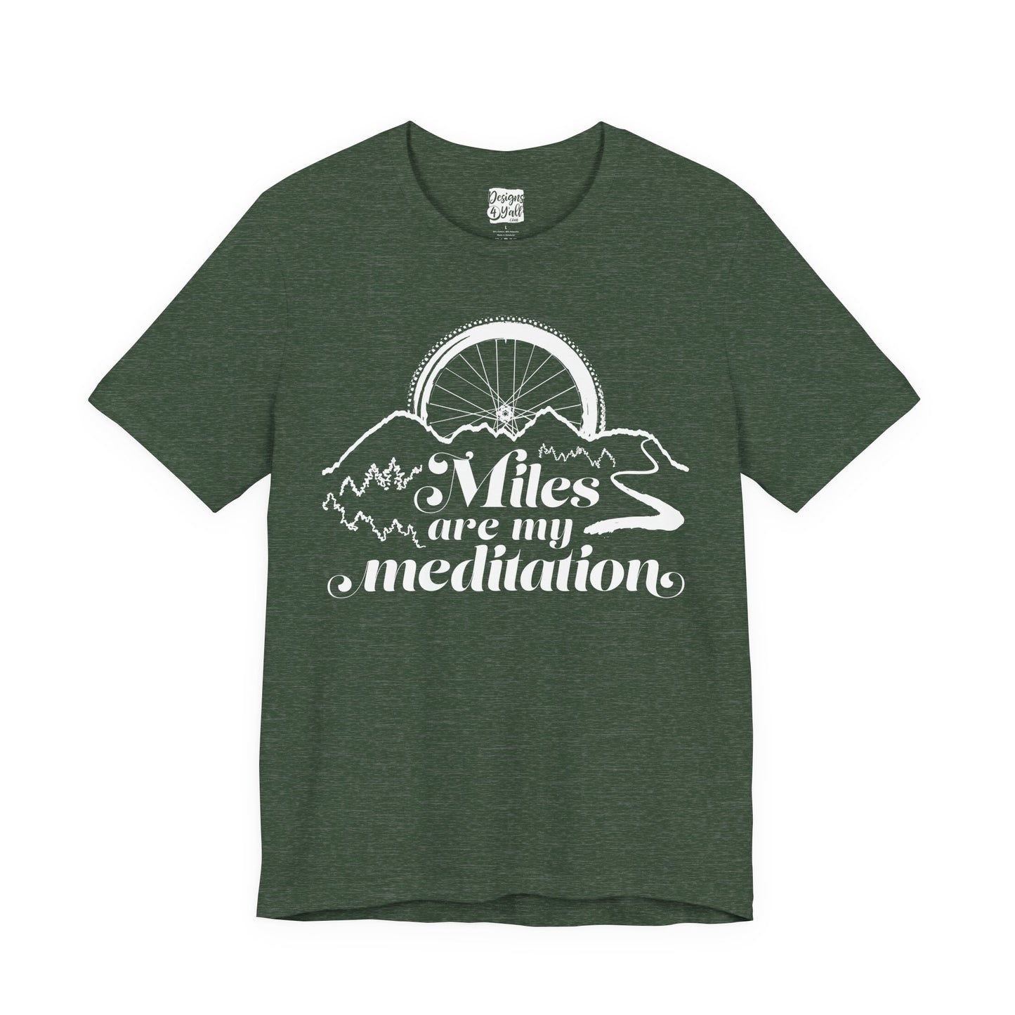 Miles are My Meditation (Bike) - Unisex Jersey Short Sleeve Tee