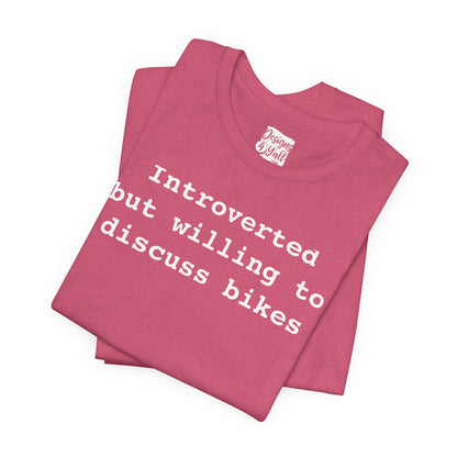 Introverted...But Bikes - Unisex Jersey Short Sleeve Tee