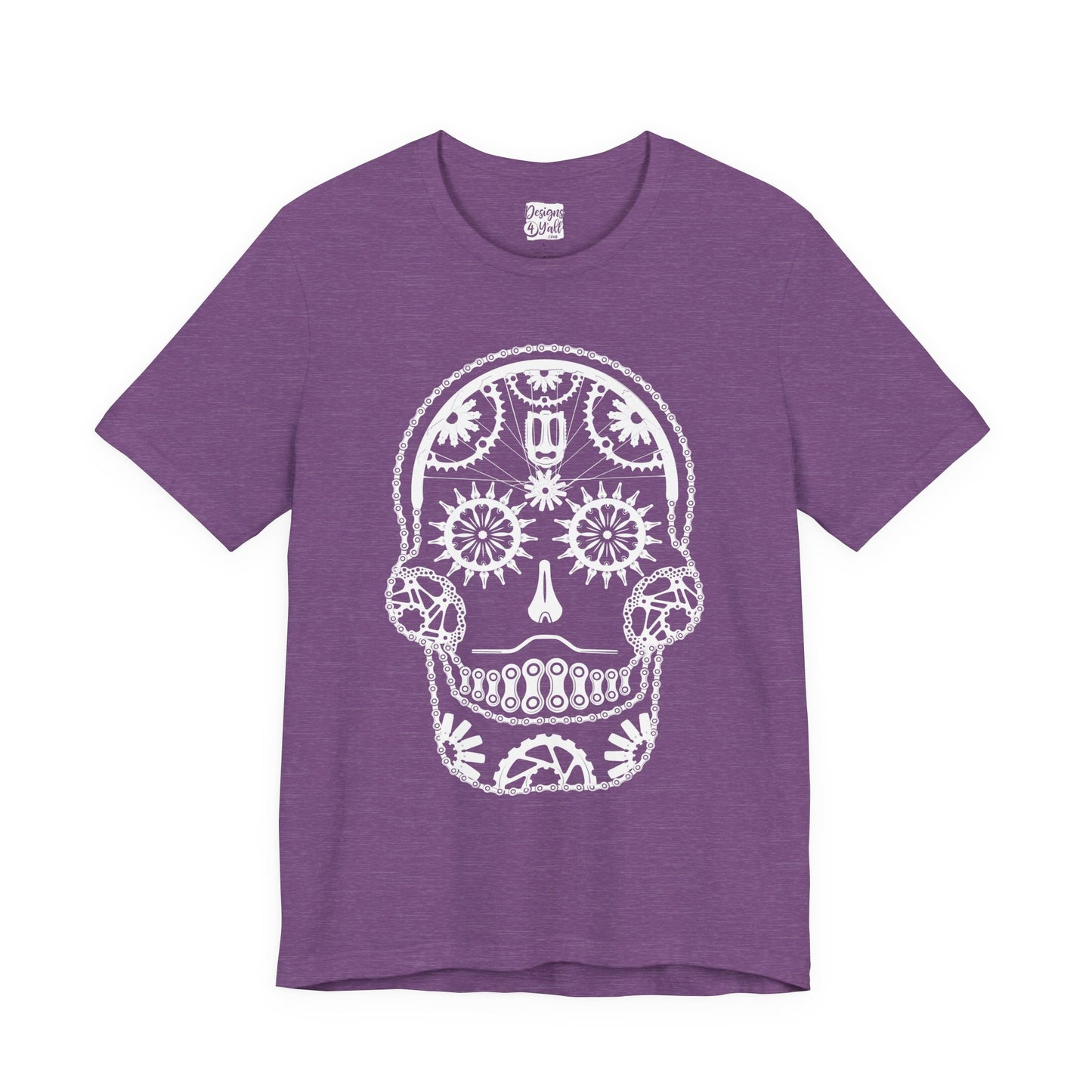 Bike Part Sugar Skull - Unisex Jersey Short Sleeve Tee