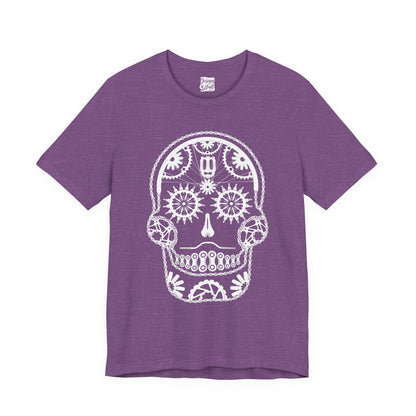 Bike Part Sugar Skull - Unisex Jersey Short Sleeve Tee
