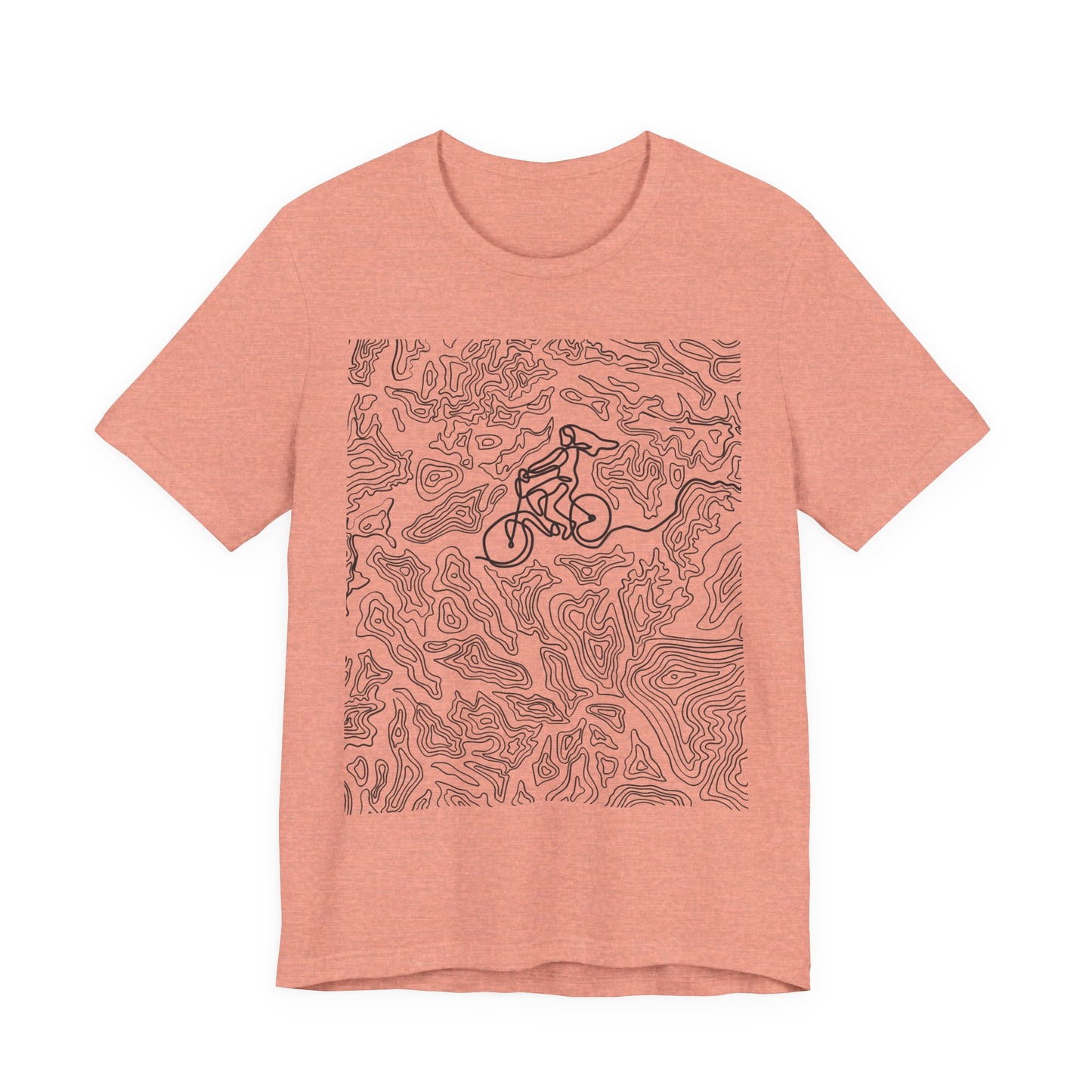 Mountain Biker Gal Graphic Tee — Adventure Trail Illustration T-Shirt