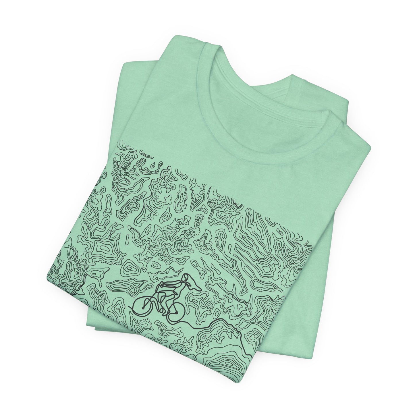 Mountain Biker Gal Graphic Tee — Adventure Trail Illustration T-Shirt