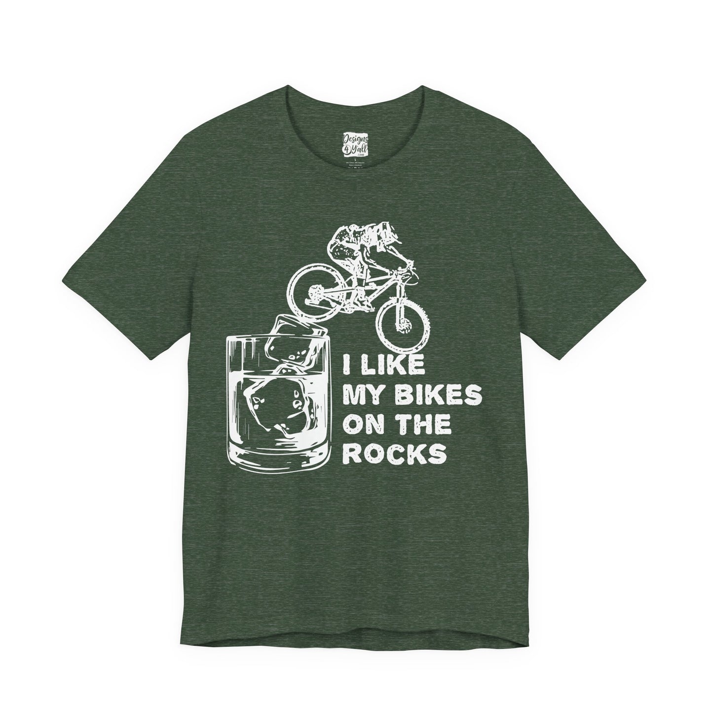 I Like My Bikes on the Rocks - Unisex Jersey Short Sleeve Tee