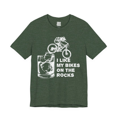 I Like My Bikes on the Rocks - Unisex Jersey Short Sleeve Tee