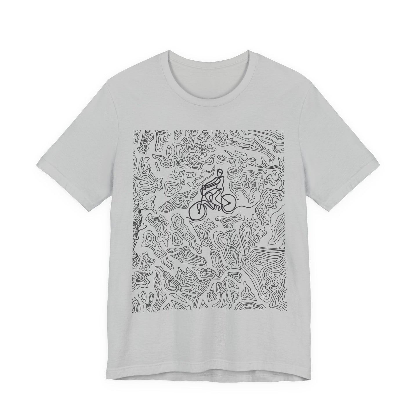 Mountain Biker Guy Graphic Tee — Adventure Trail Illustration T-Shirt