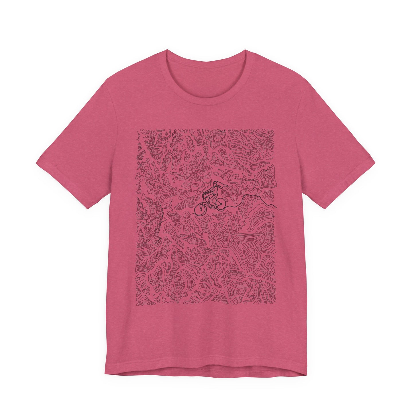 Mountain Biker Gal Graphic Tee — Adventure Trail Illustration T-Shirt