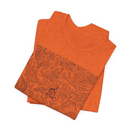 Mountain Biker Guy Graphic Tee — Adventure Trail Illustration T-Shirt