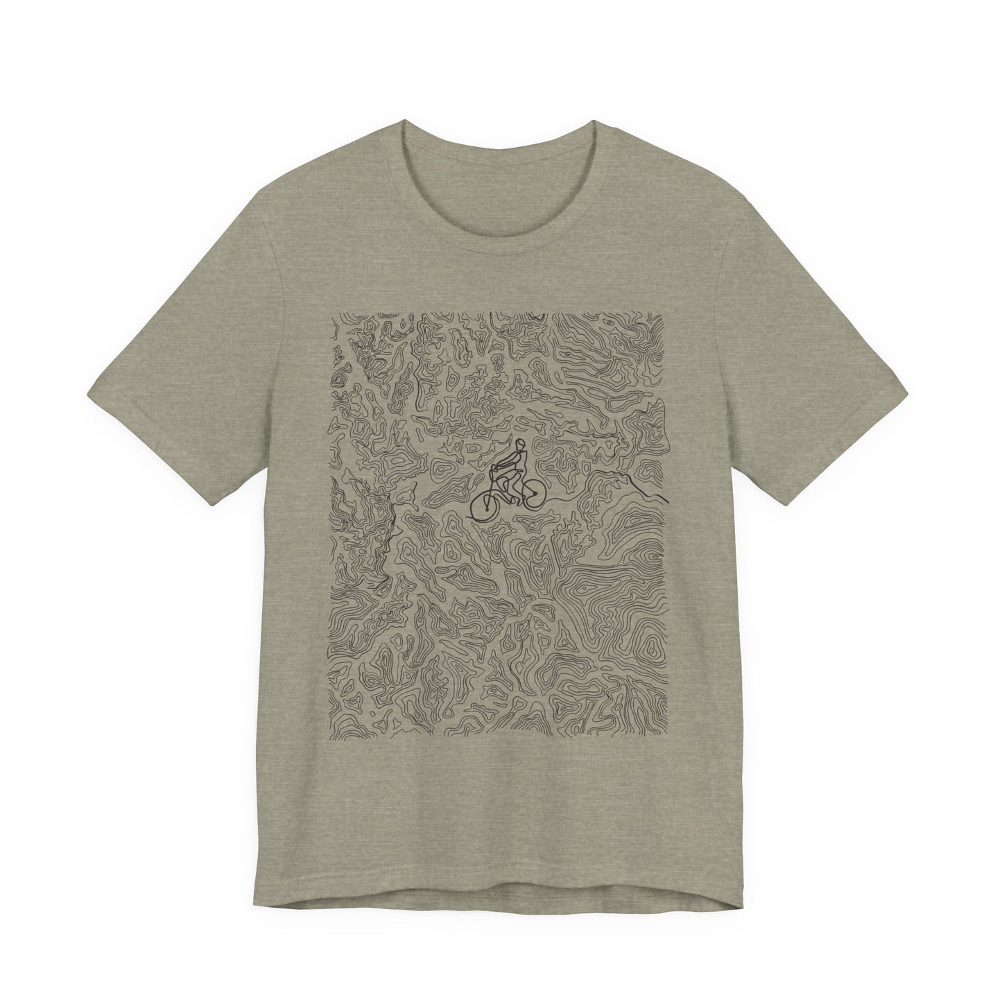 Mountain Biker Guy Graphic Tee — Adventure Trail Illustration T-Shirt