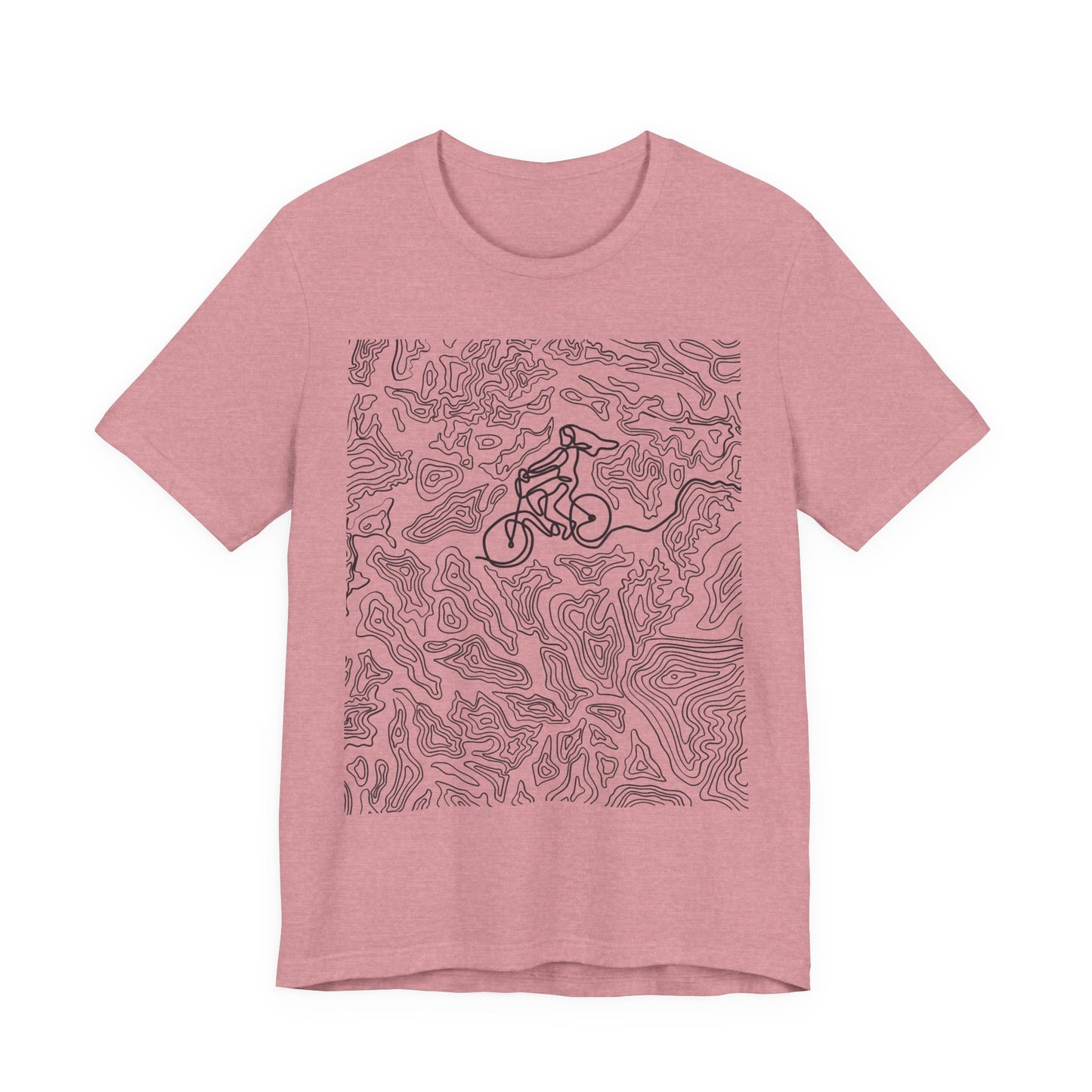 Mountain Biker Gal Graphic Tee — Adventure Trail Illustration T-Shirt