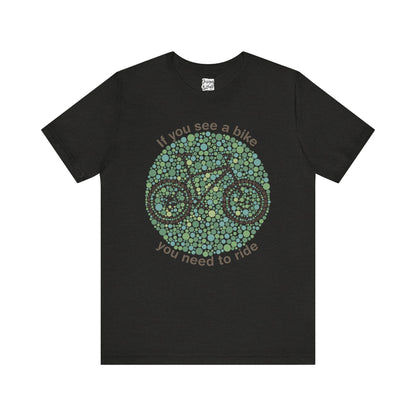 Bike Ishihara Test - Unisex Short Sleeve Tee