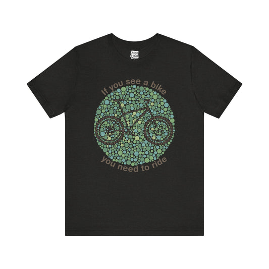 Bike Ishihara Test - Unisex Short Sleeve Tee