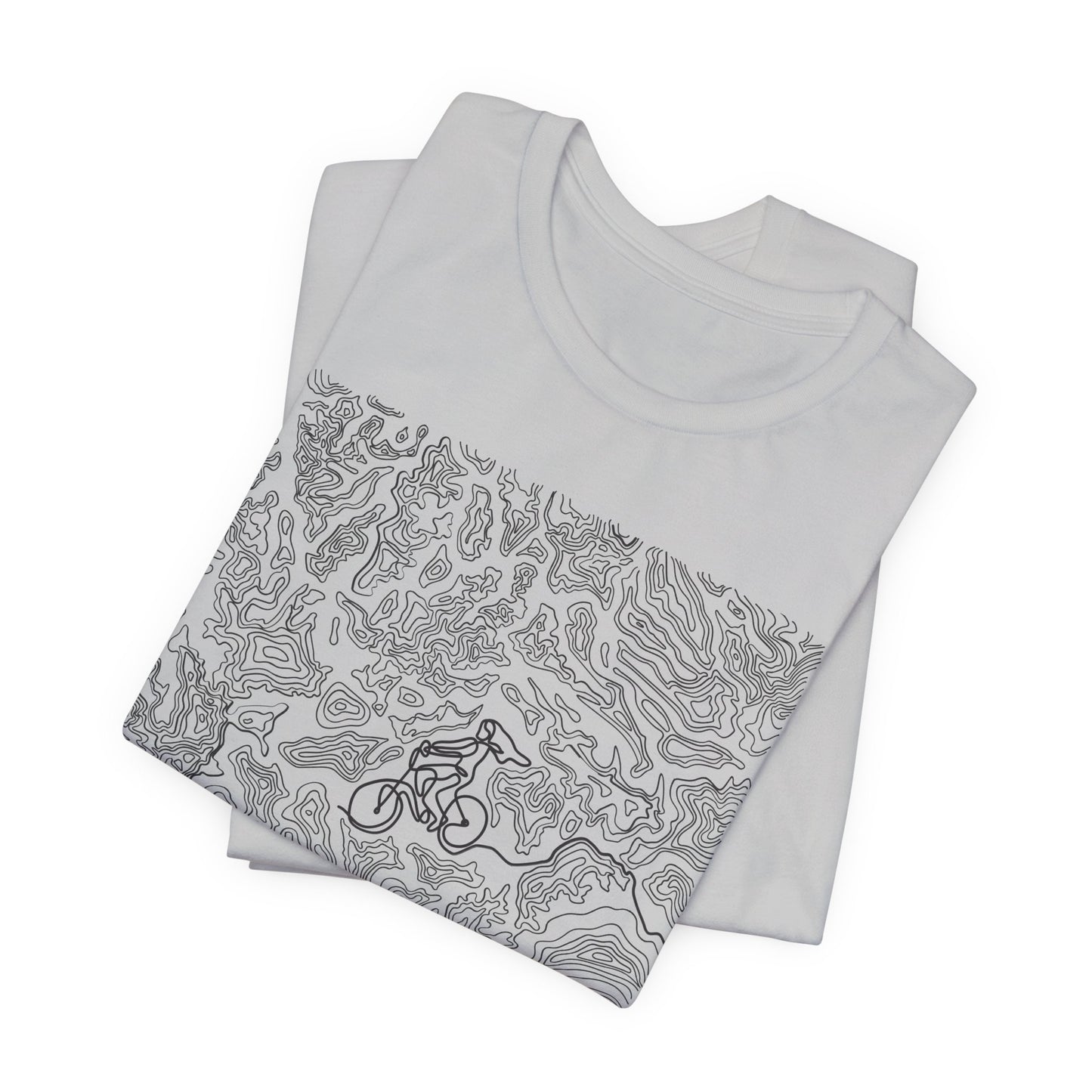 Mountain Biker Gal Graphic Tee — Adventure Trail Illustration T-Shirt