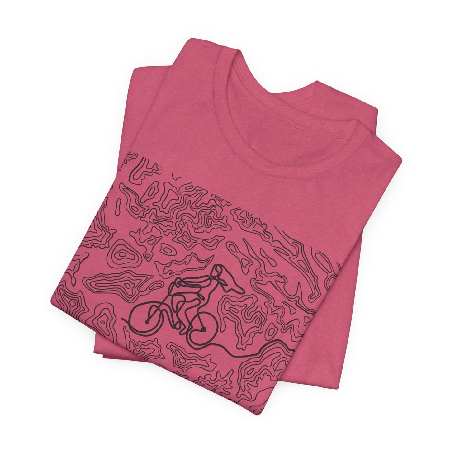 Mountain Biker Gal Graphic Tee — Adventure Trail Illustration T-Shirt