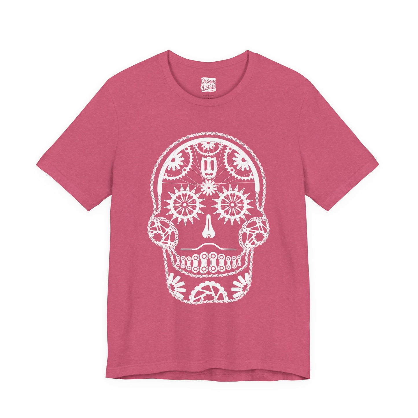 Bike Part Sugar Skull - Unisex Jersey Short Sleeve Tee