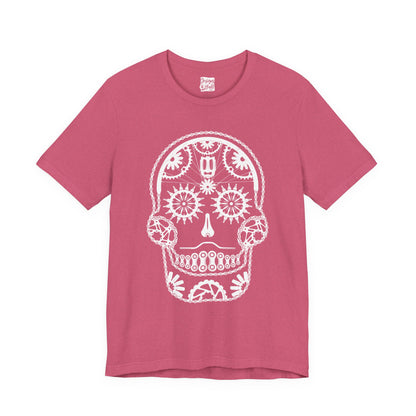 Bike Part Sugar Skull - Unisex Jersey Short Sleeve Tee