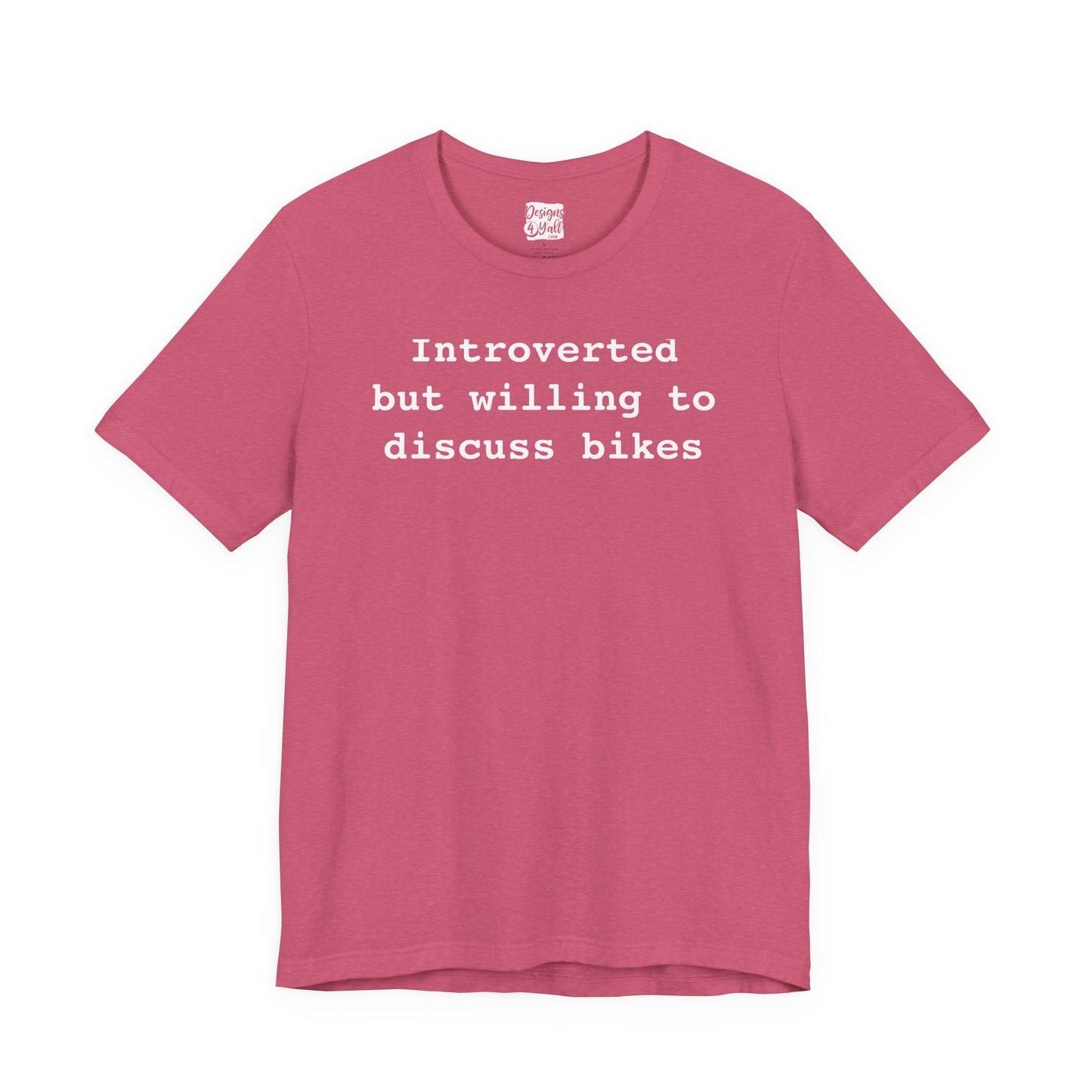 Introverted...But Bikes - Unisex Jersey Short Sleeve Tee