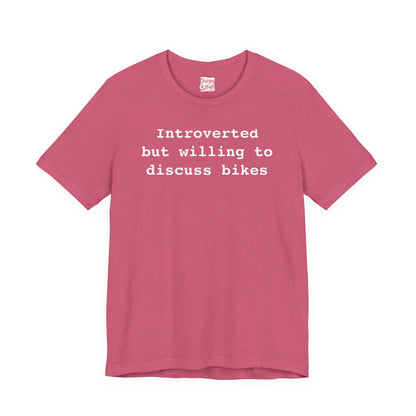 Introverted...But Bikes - Unisex Jersey Short Sleeve Tee