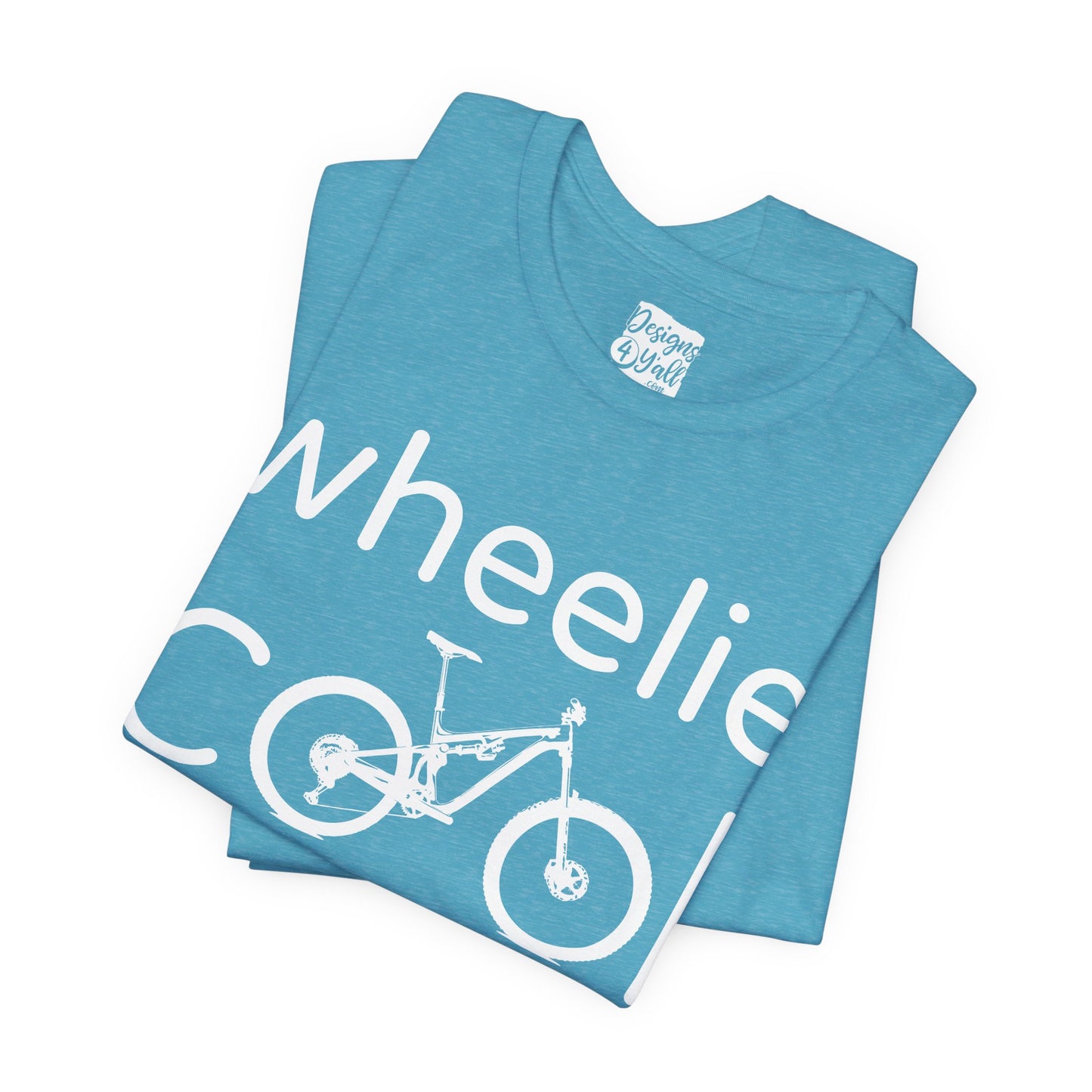 Wheelie Cool Full Suspension Mountain Bike T-Shirt — Bicycle Graphic Tee
