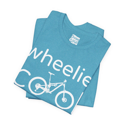 Wheelie Cool Full Suspension Mountain Bike T-Shirt — Bicycle Graphic Tee