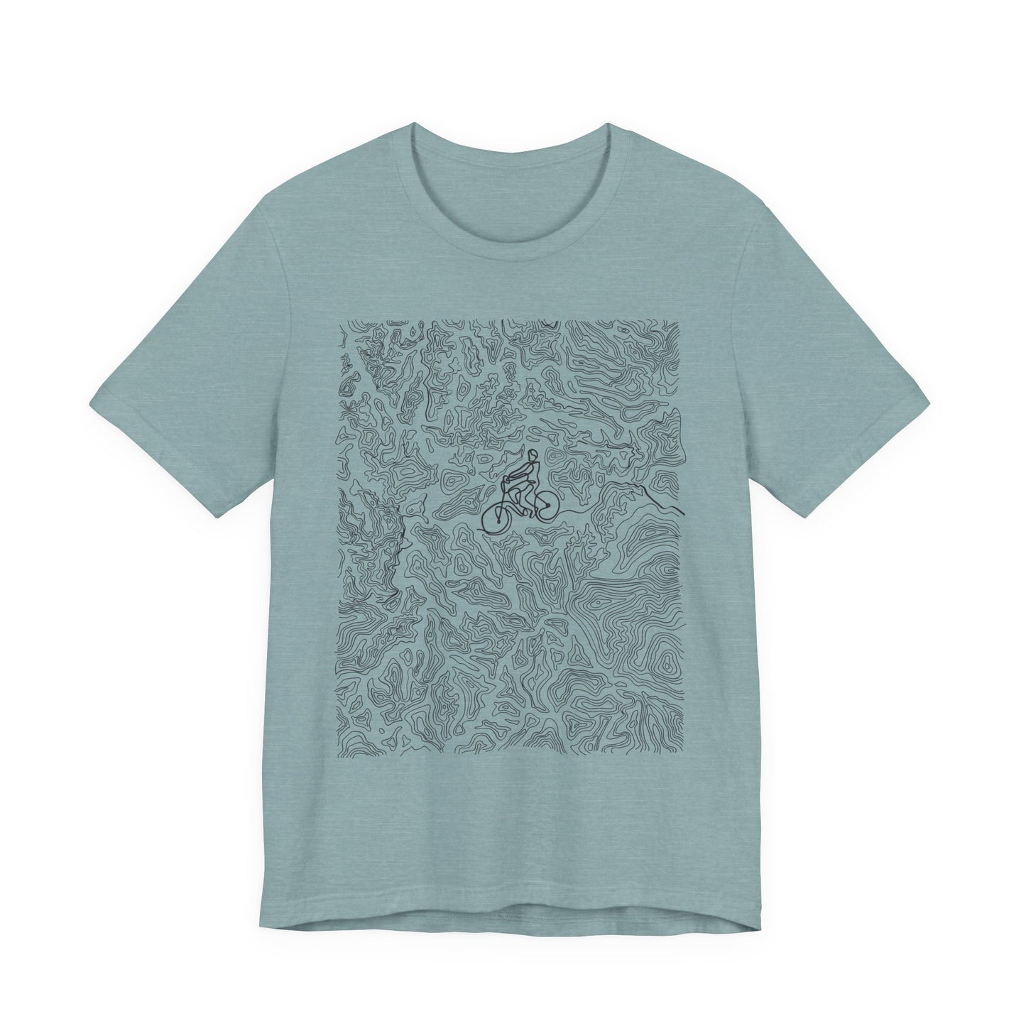 Mountain Biker Guy Graphic Tee — Adventure Trail Illustration T-Shirt