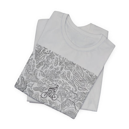 Mountain Biker Guy Graphic Tee — Adventure Trail Illustration T-Shirt