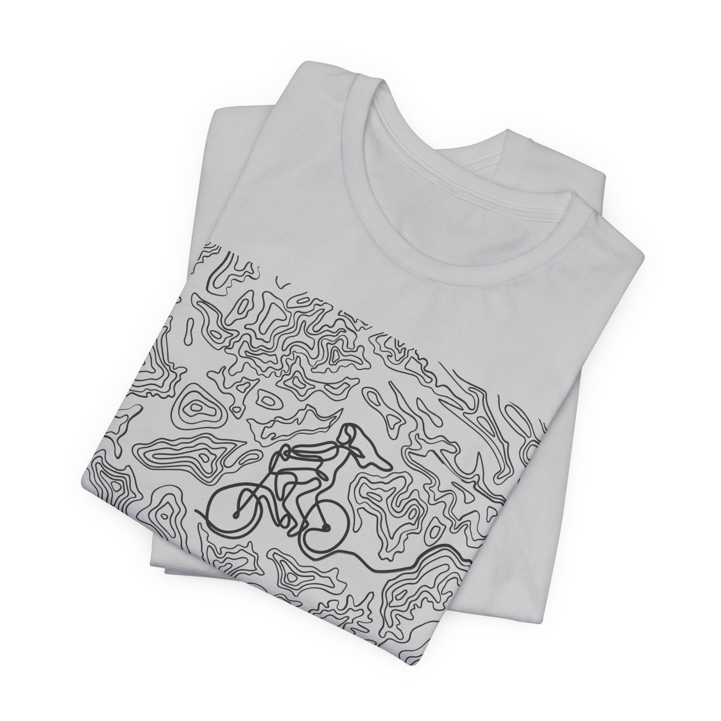 Mountain Biker Gal Graphic Tee — Adventure Trail Illustration T-Shirt