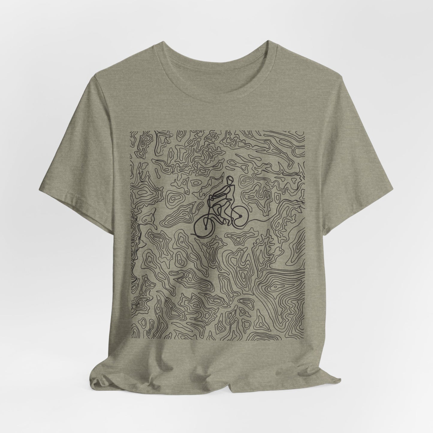 Mountain Biker Guy Graphic Tee — Adventure Trail Illustration T-Shirt
