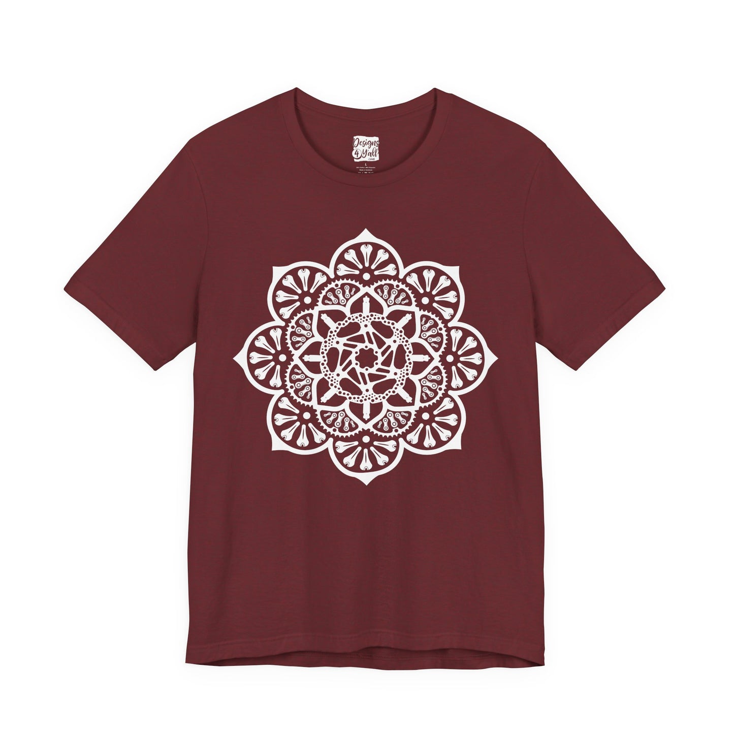 Bike Part Mandala - Unisex Jersey Short Sleeve Tee