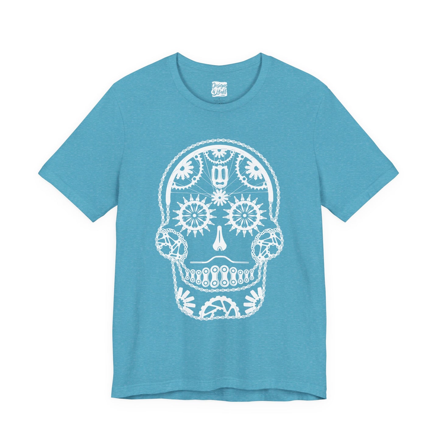 Bike Part Sugar Skull - Unisex Jersey Short Sleeve Tee
