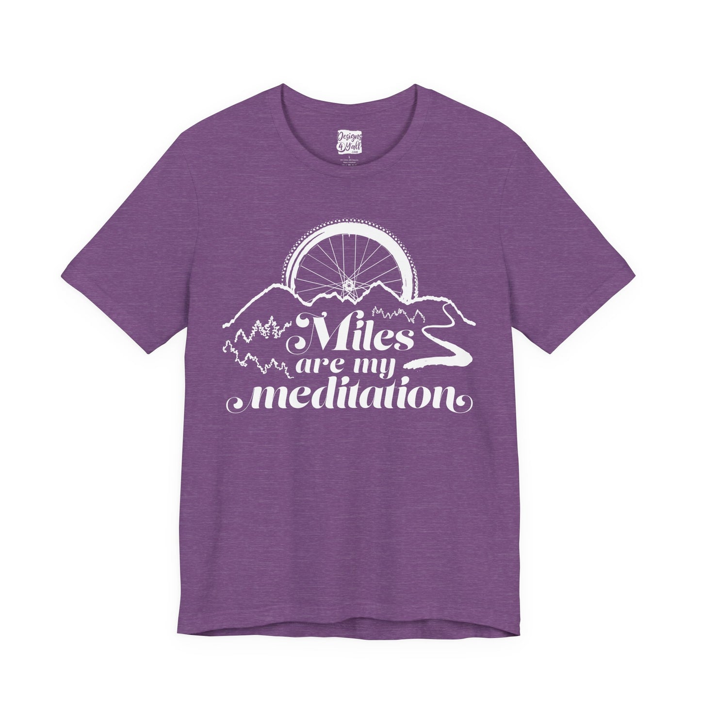 Miles are My Meditation (Bike) - Unisex Jersey Short Sleeve Tee
